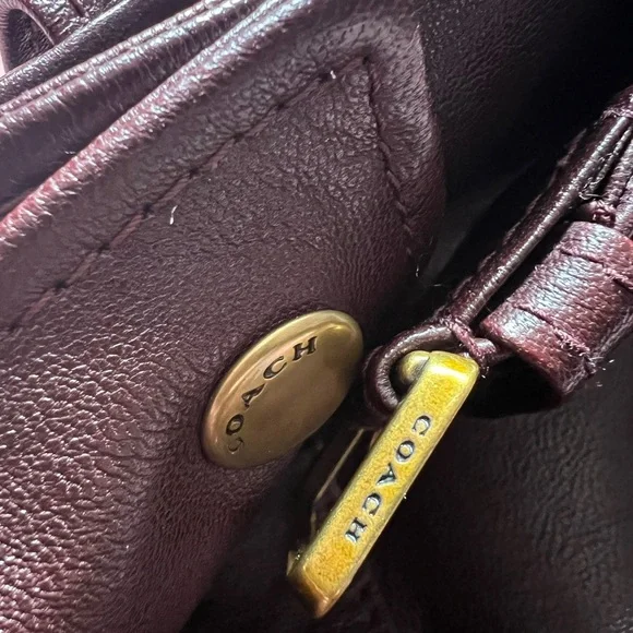 NEW COACH Espresso Lamb Leather Mahogany Snap Front Slit Midi Belt Skirt sz 0 - Picture 7 of 15